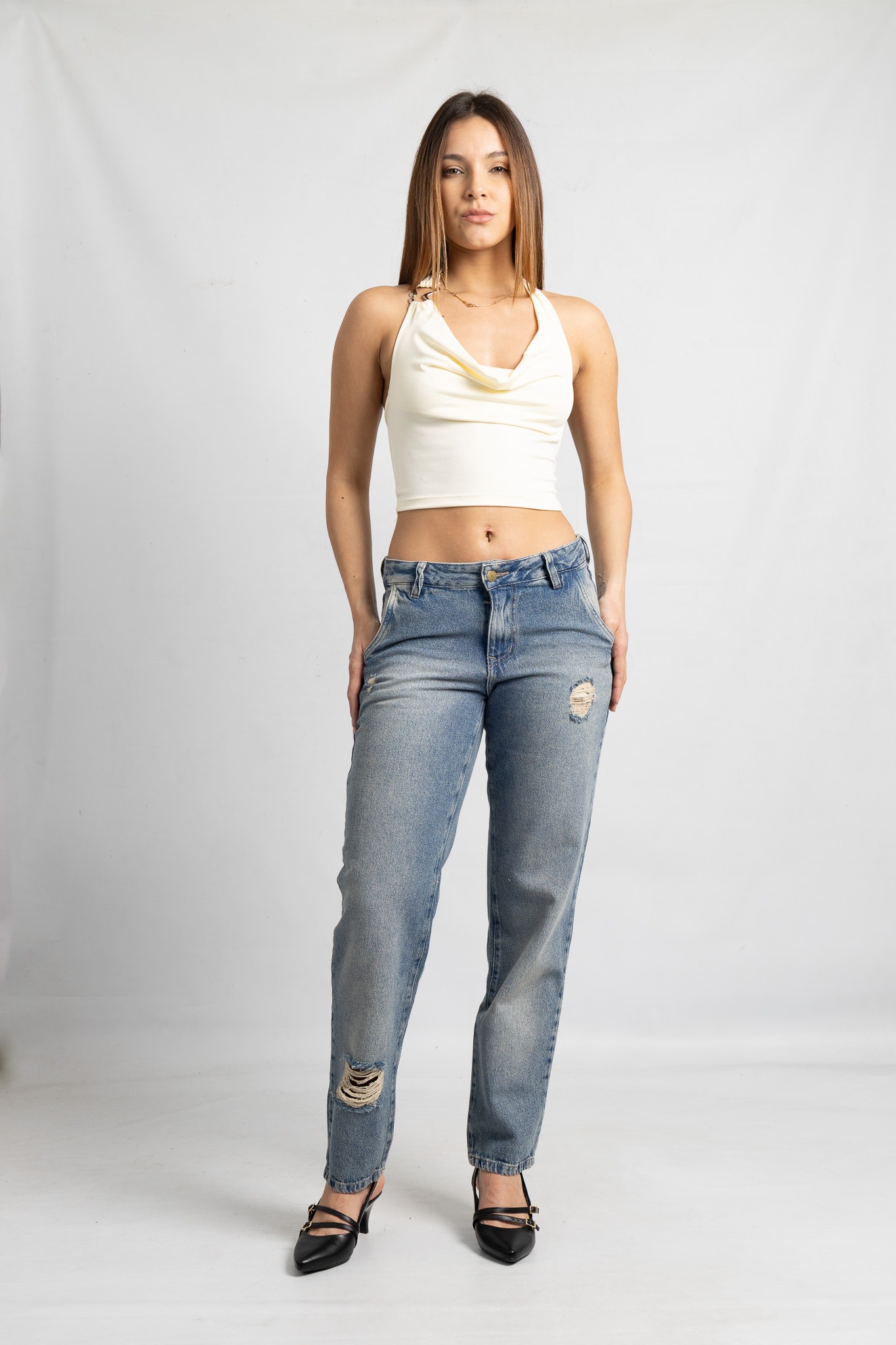Art. 849 | Slouchy rigido Matizado con Rotura tiro medio talles 36 al 46 andar
