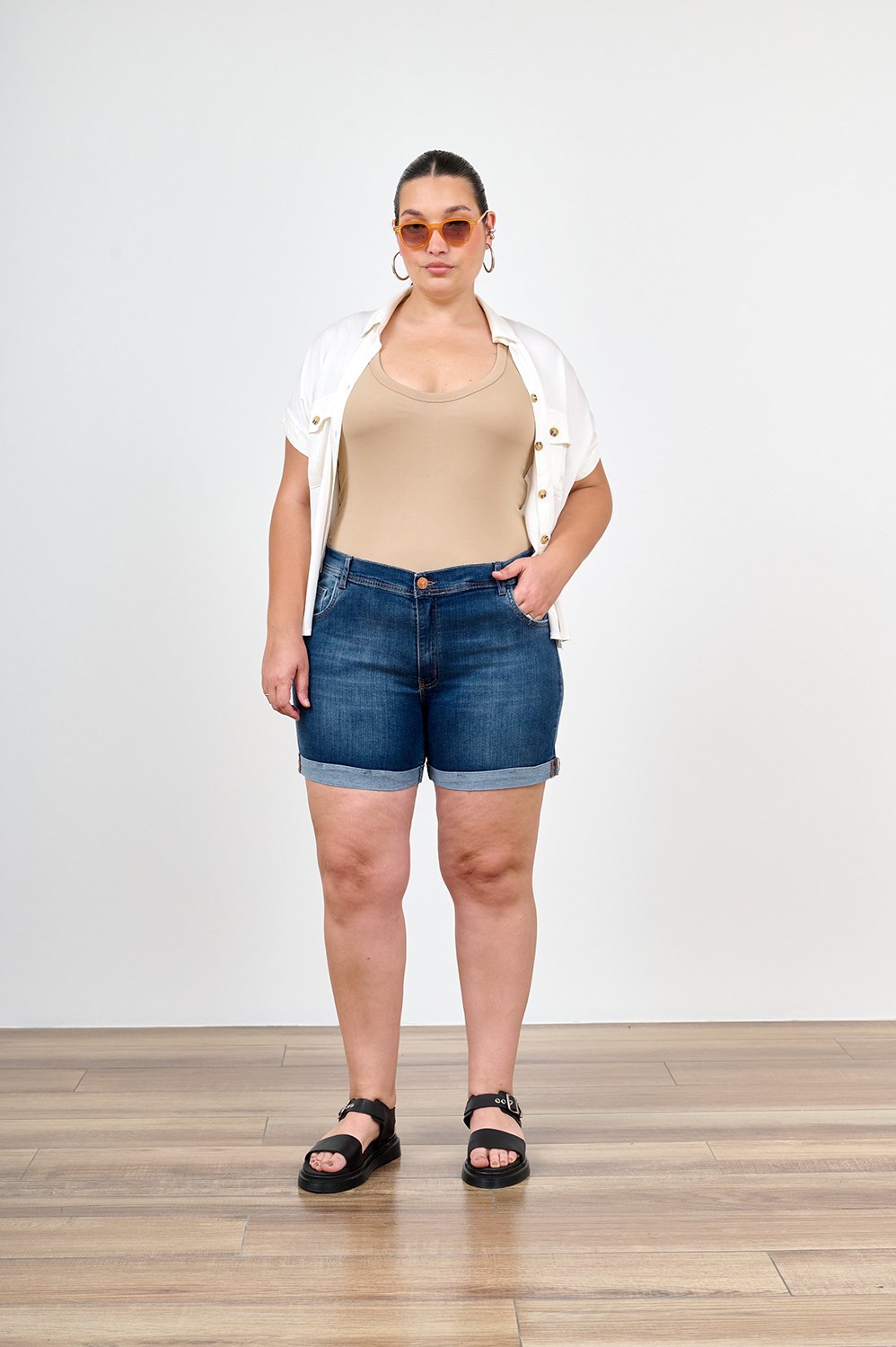 ART. M-555 | SHORT AZUL CLÁSICO CON DOBLES ELASTIZADO TALLES DEL 46 AL 54 CENITHO