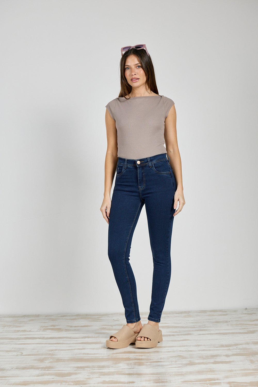 ART. 004 | CHUPIN AZUL HILO CAMEL ELASTIZADO TALLES 34 AL 46 CENITHO