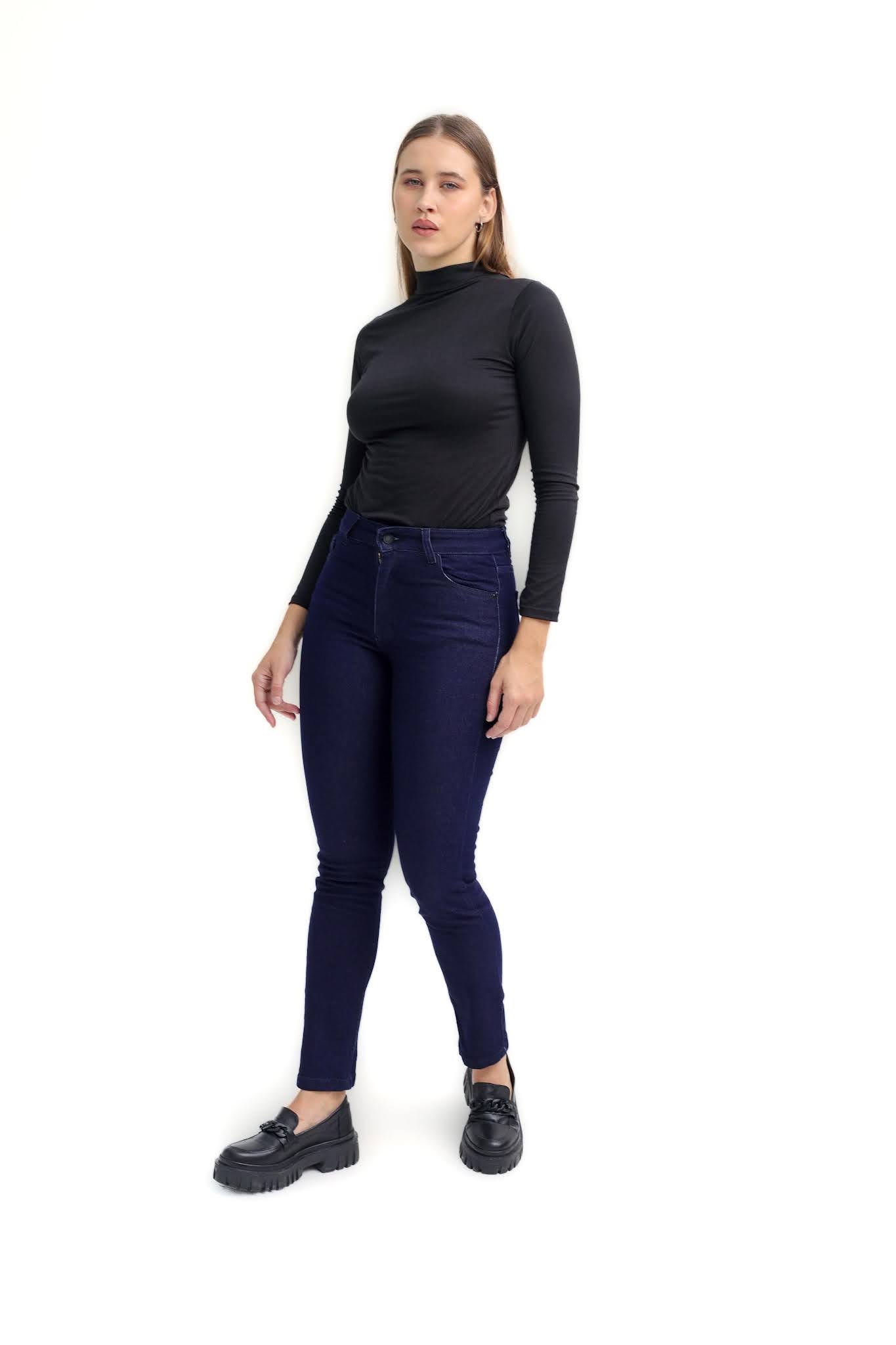 IREM chupin de jean azul elastizado tiro alto talles 34 al 60 Torine
