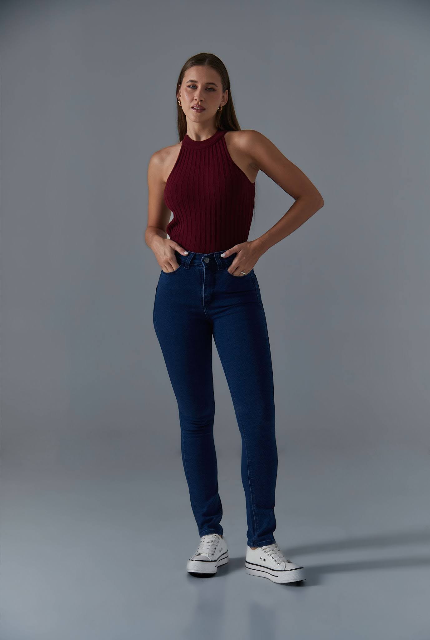 PUPPIS PANTALON CHUPIN AZUL CLASICO ELASTIZADO TALLES 40 AL 54 TORINE