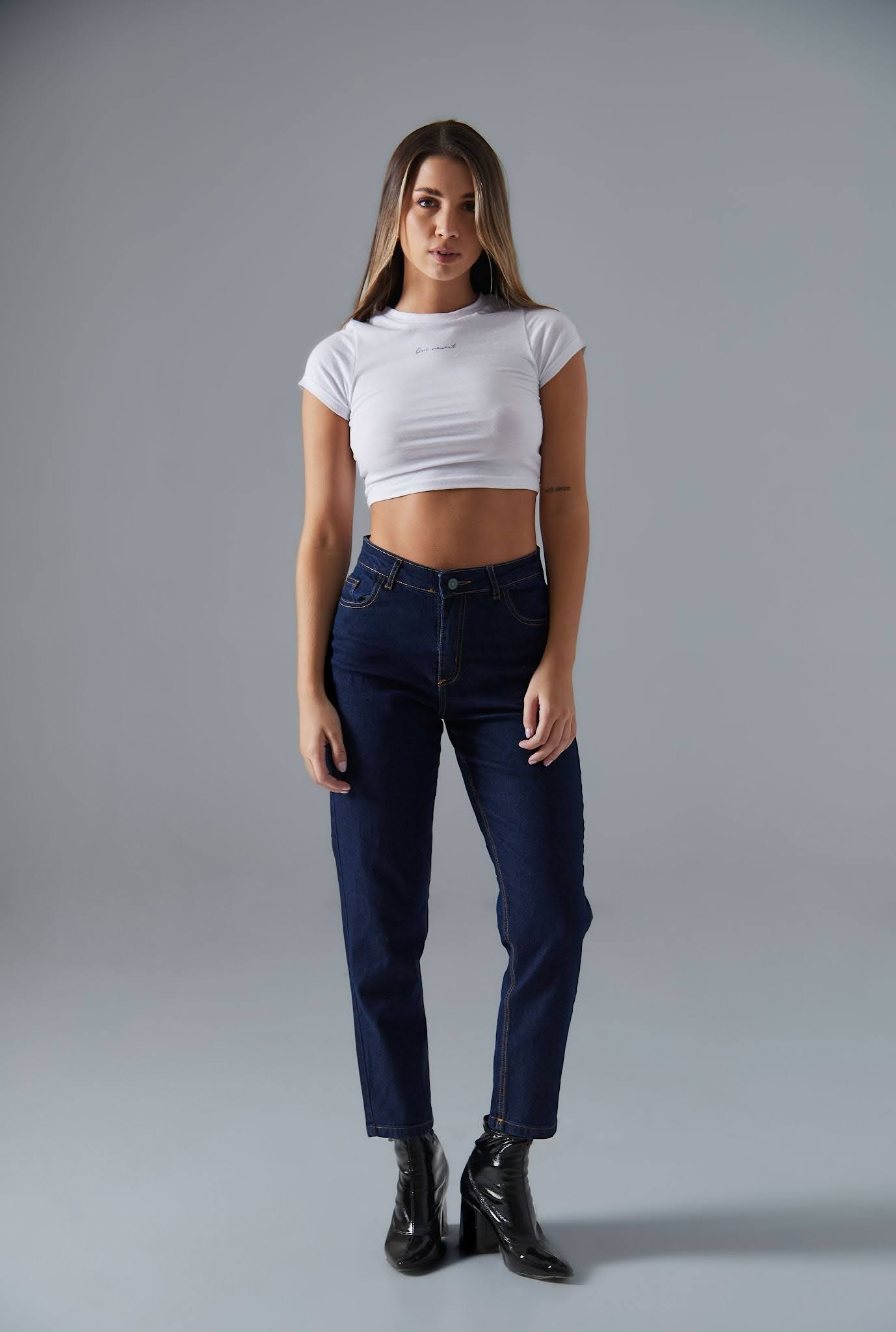 kina - Pantalon recto azul oscuro elastizado talles 38 al 54 Torine