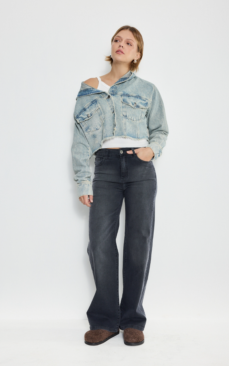 1794 | WIDE ELASTIZADO DENIM OSCURO TIRO ALTO TALLE 36 AL 46 INQUIETA