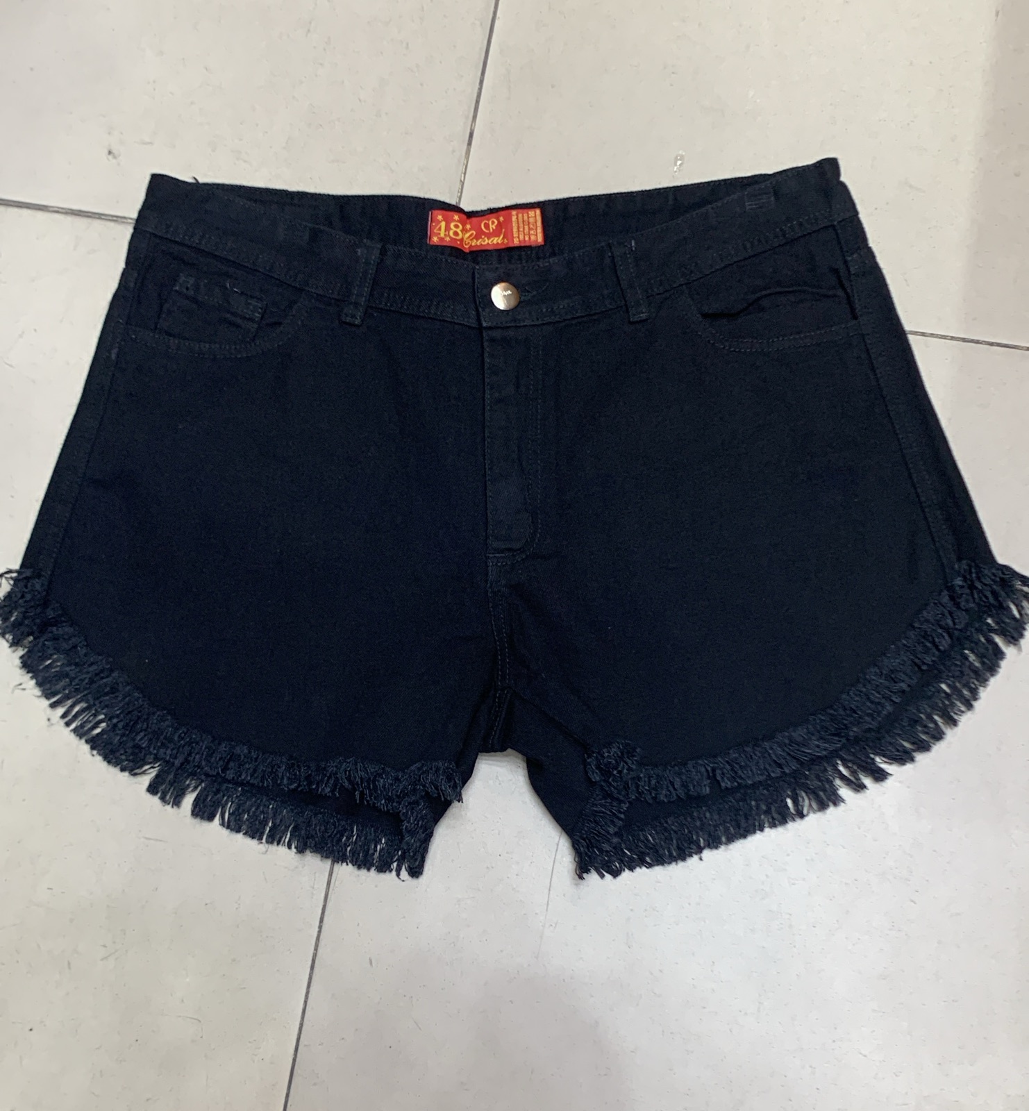 10121 - SHORT PLAYERO NEGRO DESFLECADO RIGIDO TALLES 46 AL 60 CRISAL