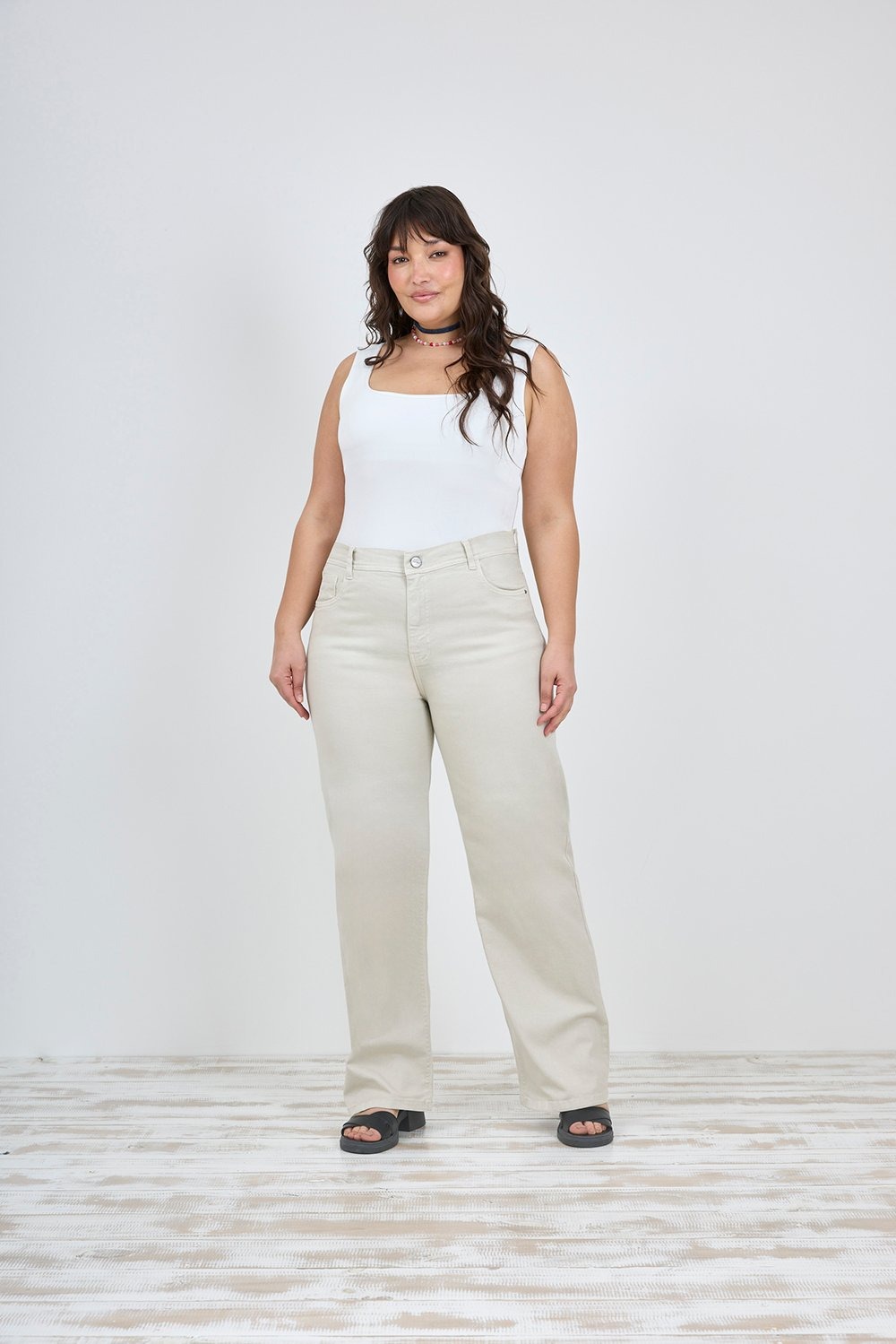 ART. 887 | WIDE LEG ARENA CLÁSICO ELASTIZADO TIRO ALTO TALLES 46 AL 54 CENITHO