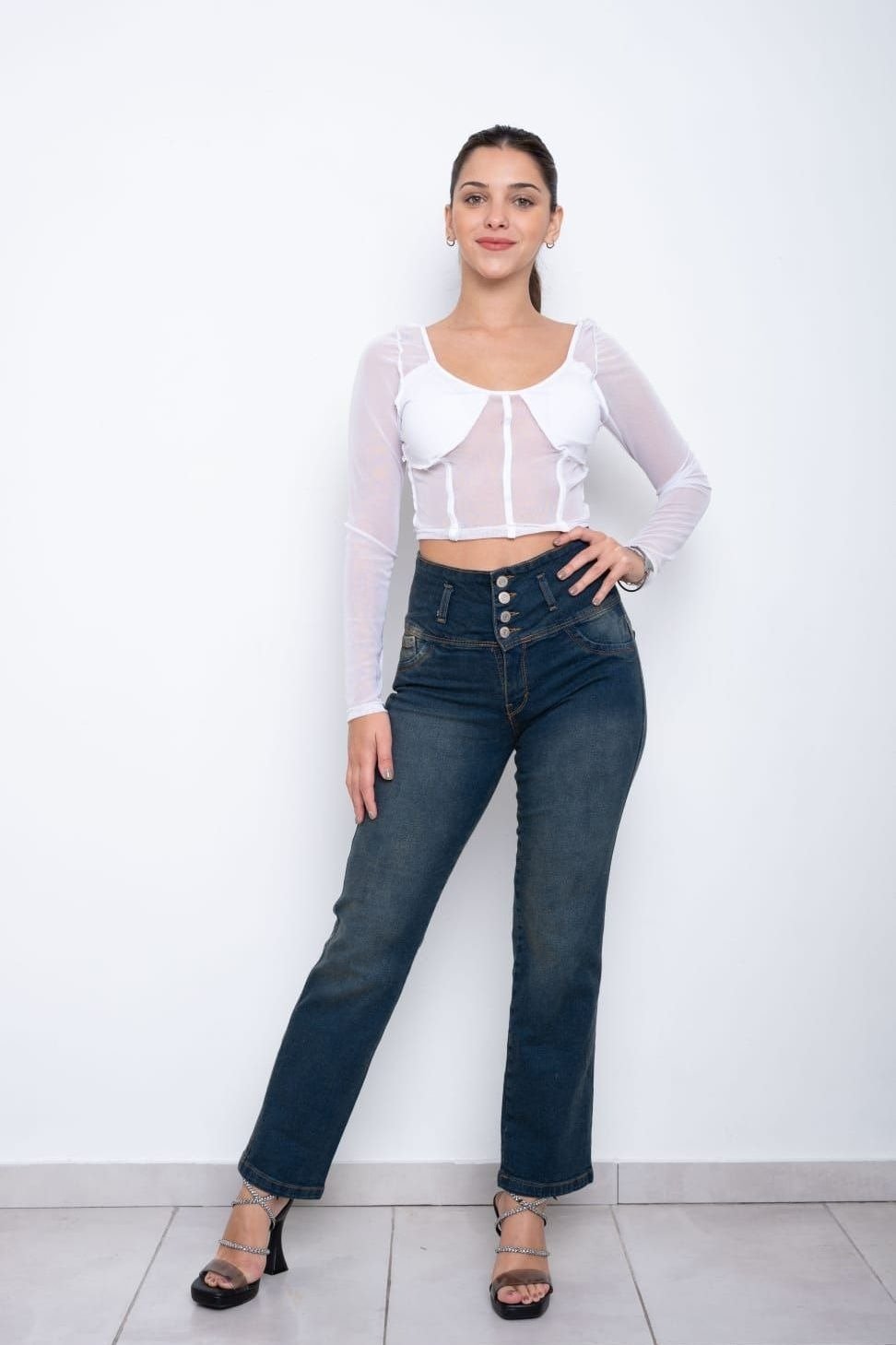 464OXI | JEAN RECTO OXIDO FAJERO ELASTIZADO CON 4 BOTONES TALLES 36 AL 50 EXITO JEANS