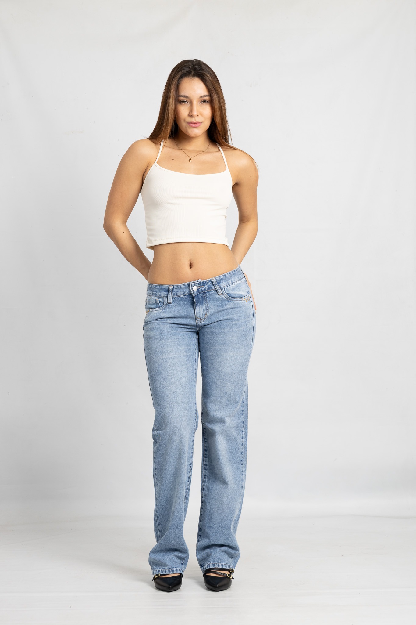 822 | RECTO AZUL NEVADO RIGIDO TIRO BAJO TALLES DEL 36 AL 46 VERSUS