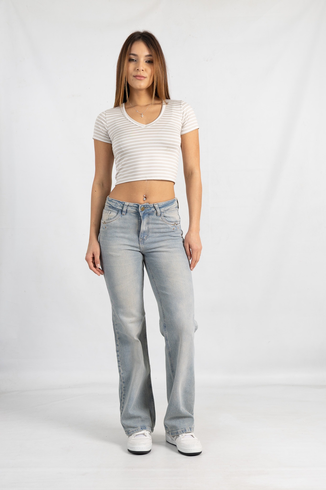 ART. 860 | WIDE LEG ELASTIZADO MATIIZADO TIRO MEDIO TALLE 36 AL 46 ANDAR