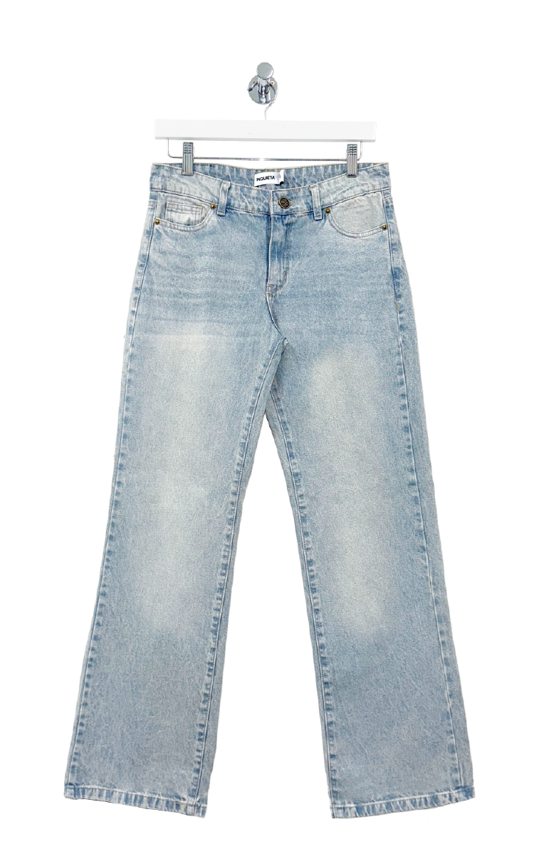 1884 | WIDE LEG CELESTE CLARO RIGIDO TIRO BAJO TALLES DEL 34 AL 44 INQUIETA