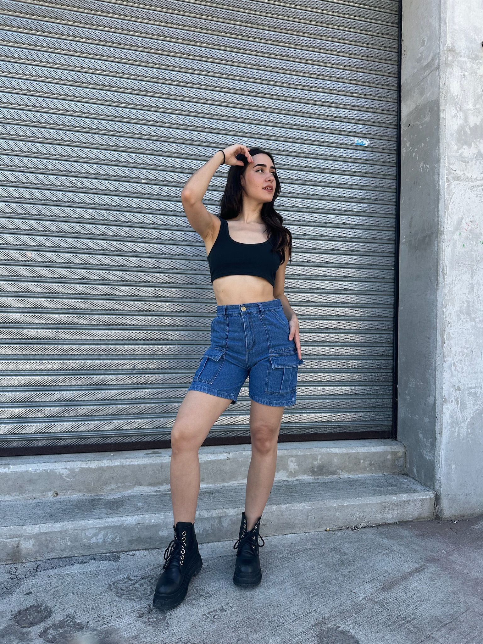 TAYLOR-BERMUDA AZUL CARGO RIGIDO TIRO ALTO TALLES 36 AL 46 H-REINA