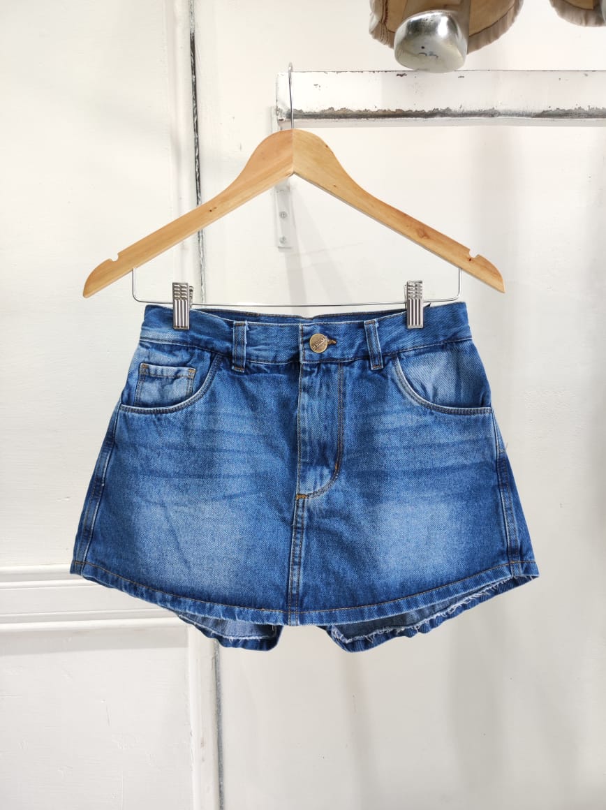 NOAH KHALO-SHORT POLLERA AZUL LOCALIZADO TIRO BAJO TALLES 34 AL 46 H-REINA