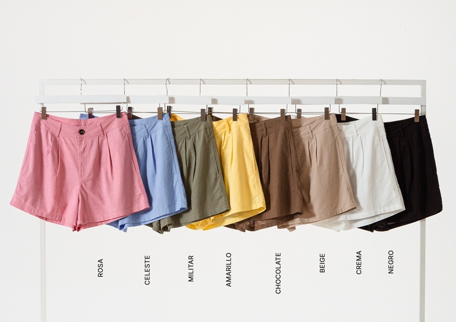 KY010 | SHORT COTTON Y LINO VARIOS COLORES TALLES DEL M AL XXL