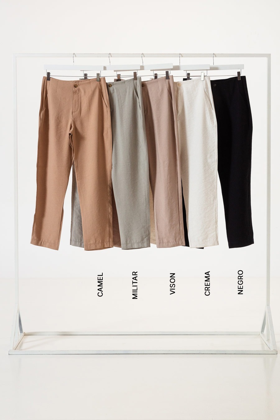 2838 | PANTALON LINO TIRO ALTO VARIOS COLORES TALLES DEL M AL XXL