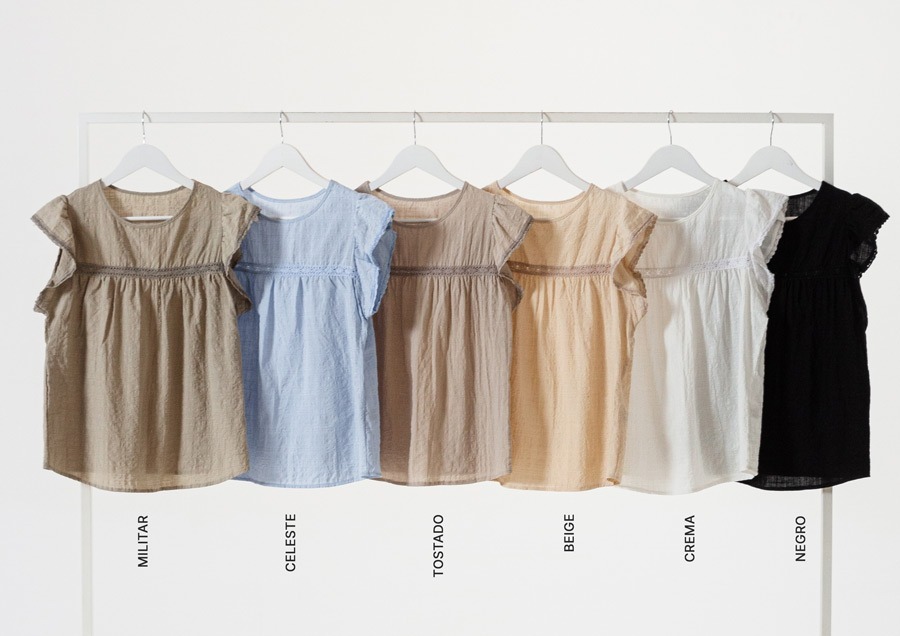 2846 | BLUSA COTTON CON PUNTILLA VARIOS COLORES TALLES DEL M AL XXL