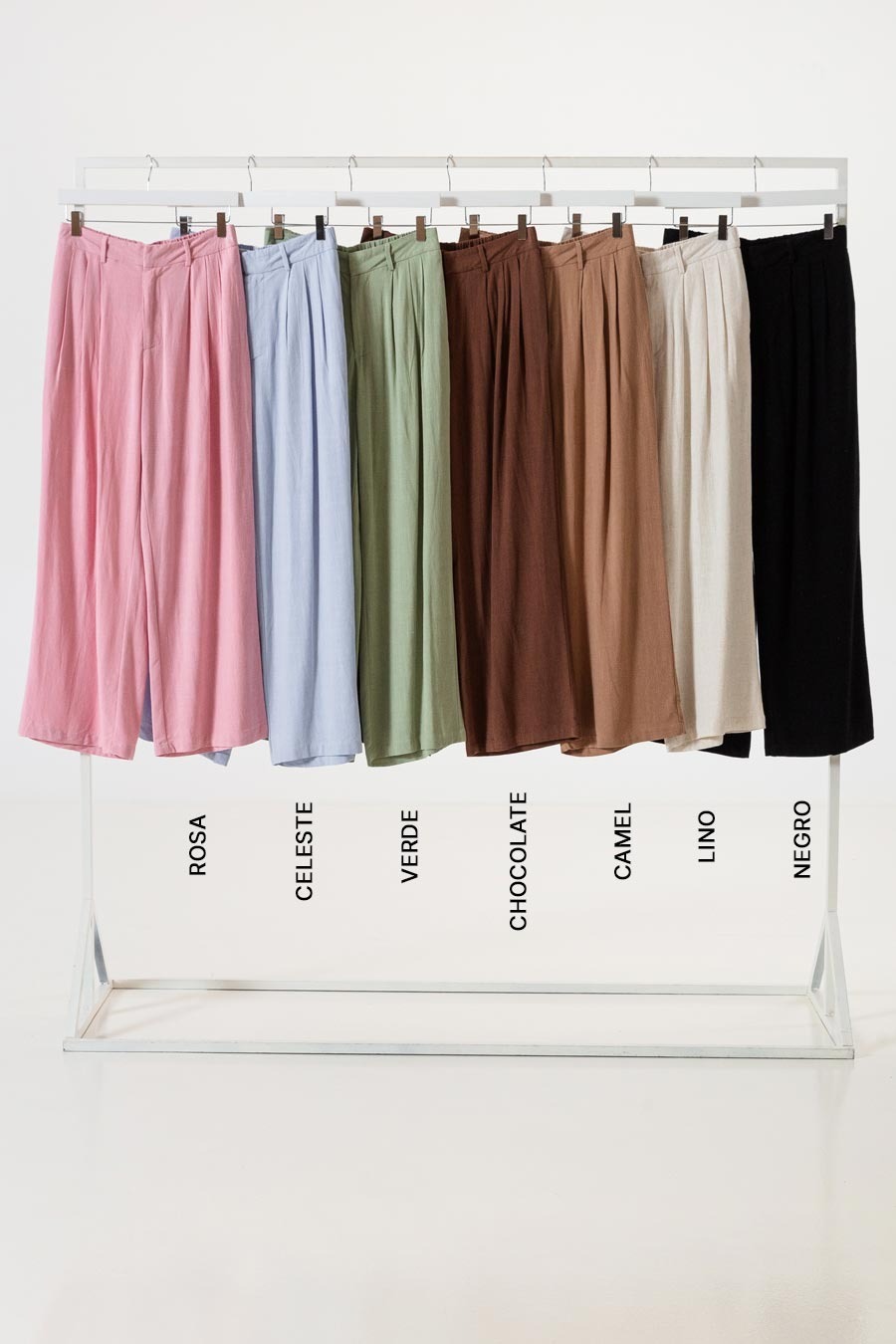 KY036 | PANTALON DE LINO Y VISCOSA CON ALFORZAS VARIOS COLORES TALLES DEL M AL XXL