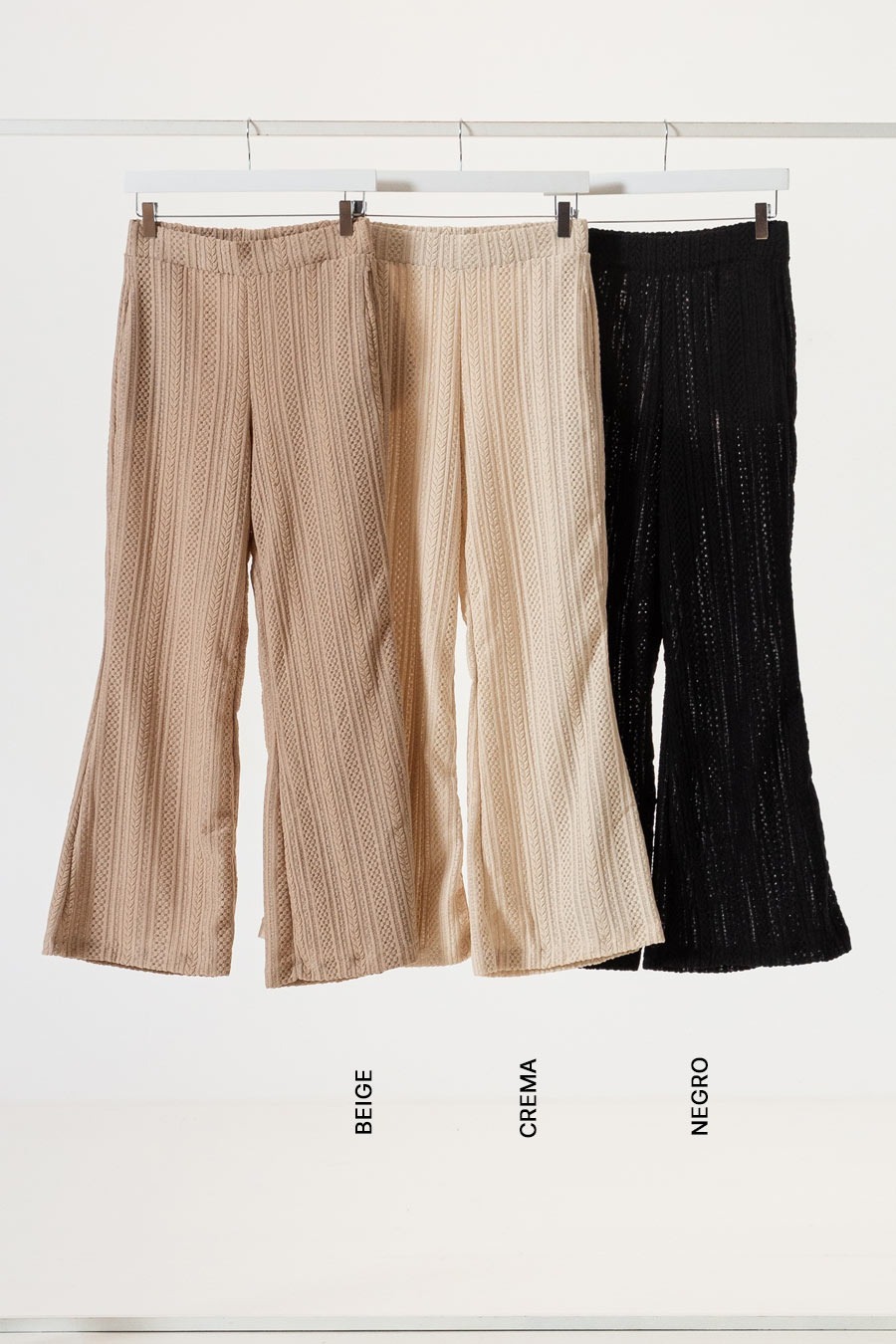 2897 | PANTALON BRODERIE DE PUNTO CON SPANDEX VARIOS COLORES TALLES DEL M AL XXL