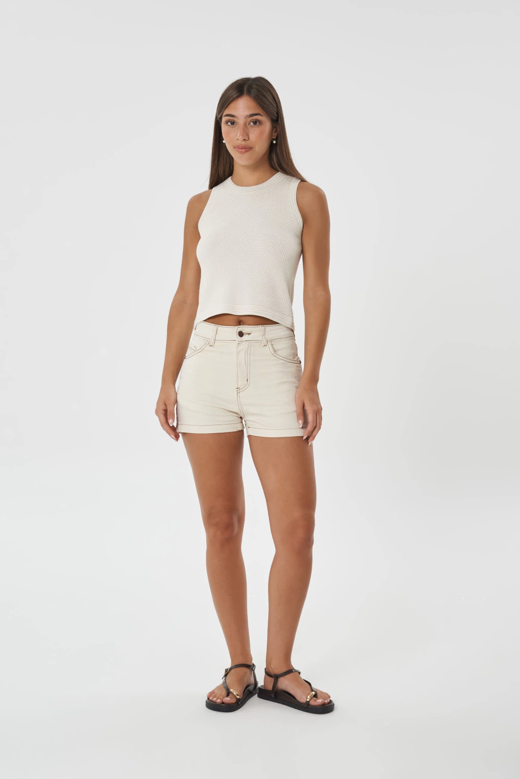 SHIRO-SHORT CONFORT CRUDO RUEDO ROLL UP TIRO ALTO TALLES 36 AL 46 STRIVEN