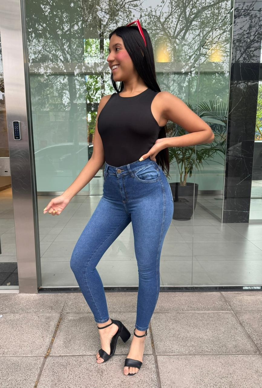 MOON - CHUPIN ELASTIZADO AZUL LOCALIZADO TIRO ALTO TALLES 36 AL 52 ANA CLARA