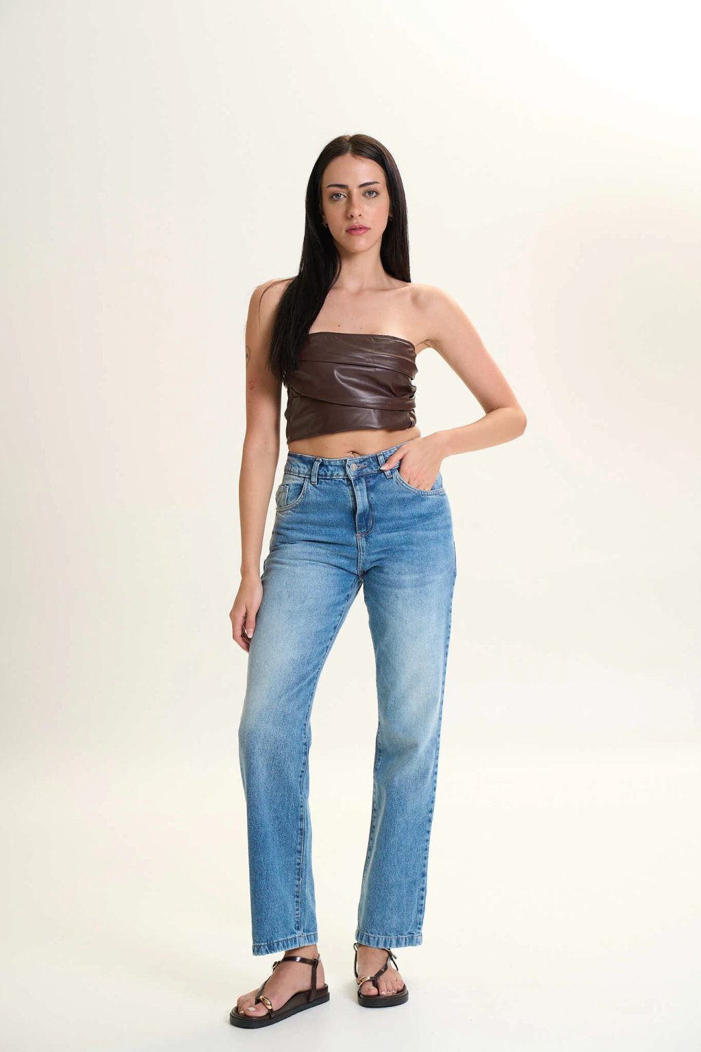 SHIOKATA-RECTO CELESTE RIGIDO TIRO ALTO TALLES 36 AL 46 STRIVEN